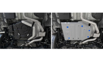 Защита бака Rival для Soueast DX8S РКПП FWD (V - 1.5) 2022-н.в., алюминий 3 мм, с крепежом, штампованная, 333.0937.1