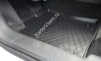 Коврики в салон автомобиля Rival для Skoda Kodiaq 2017-2021 2021-н.в., полиуретан, с крепежом, 5 частей, 15105001