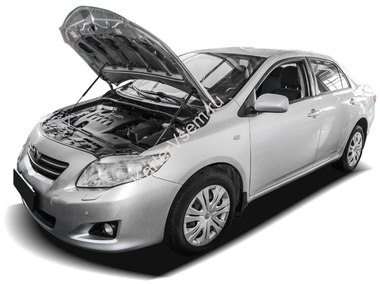 Газовые упоры капота АвтоУпор для Toyota Corolla E140, E150 2006-2013, 2 шт., UTOCOR021