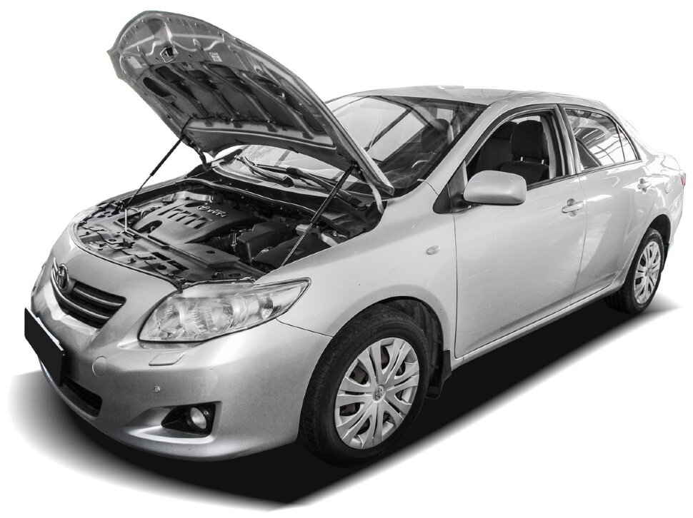 Газовые упоры капота АвтоУпор для Toyota Corolla E140, E150 2006-2013, 2 шт., UTOCOR021