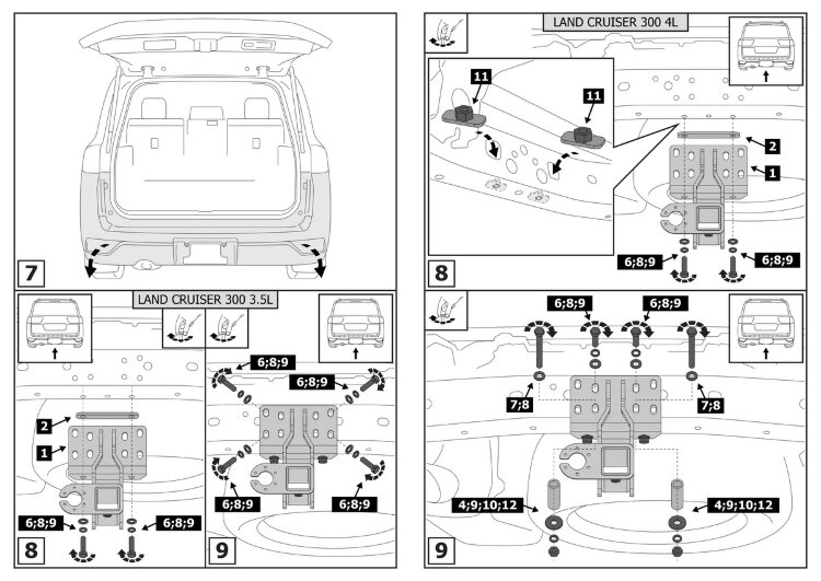 Фаркоп Toyota Land Cruiser шар E (ТСУ) арт. F.5706.001