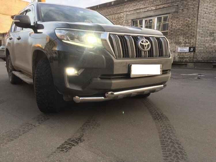 Защита переднего бампера на Land Cruiser Prado 150 арт.KGY25