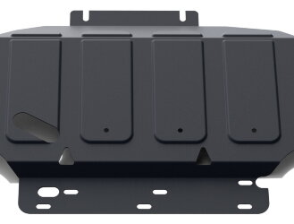 Защита картера АвтоБроня для Nissan Navara D40 рестайлинг 2010-2015, штампованная, сталь 1.8 мм, с крепежом, 111.04105.2