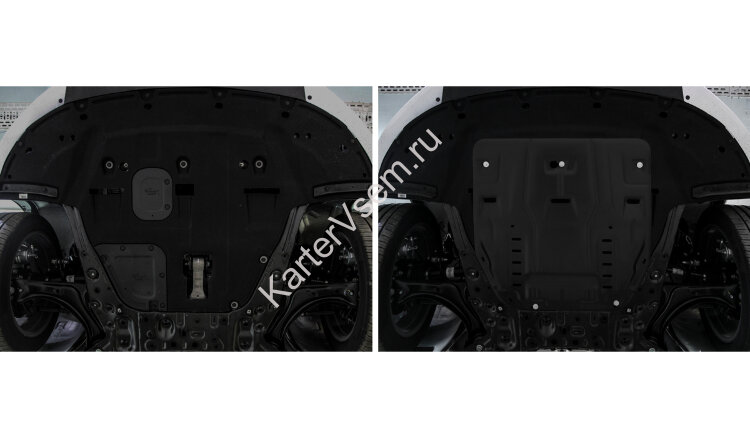 Защита картера и КПП АвтоБроня для Kia Sportage V 2021-н.в., сталь 1.5 мм, с крепежом, штампованная, 111.02862.1