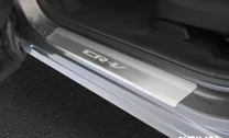 Накладки на пороги Rival для Honda CR-V V 2017-н.в., нерж. сталь, с надписью, 4 шт., NP.2101.3