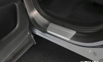 Накладки на пороги Rival для Honda CR-V V 2017-н.в., нерж. сталь, с надписью, 4 шт., NP.2101.3