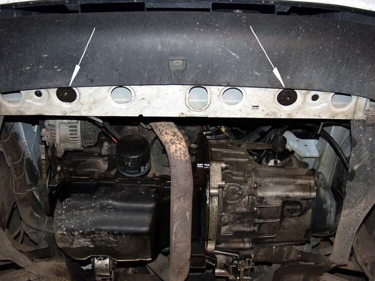 Защита картера и КПП Peugeot 405 двигатель 1,4; 1,6; 2,0  (1992-1996)  арт: 17.0109