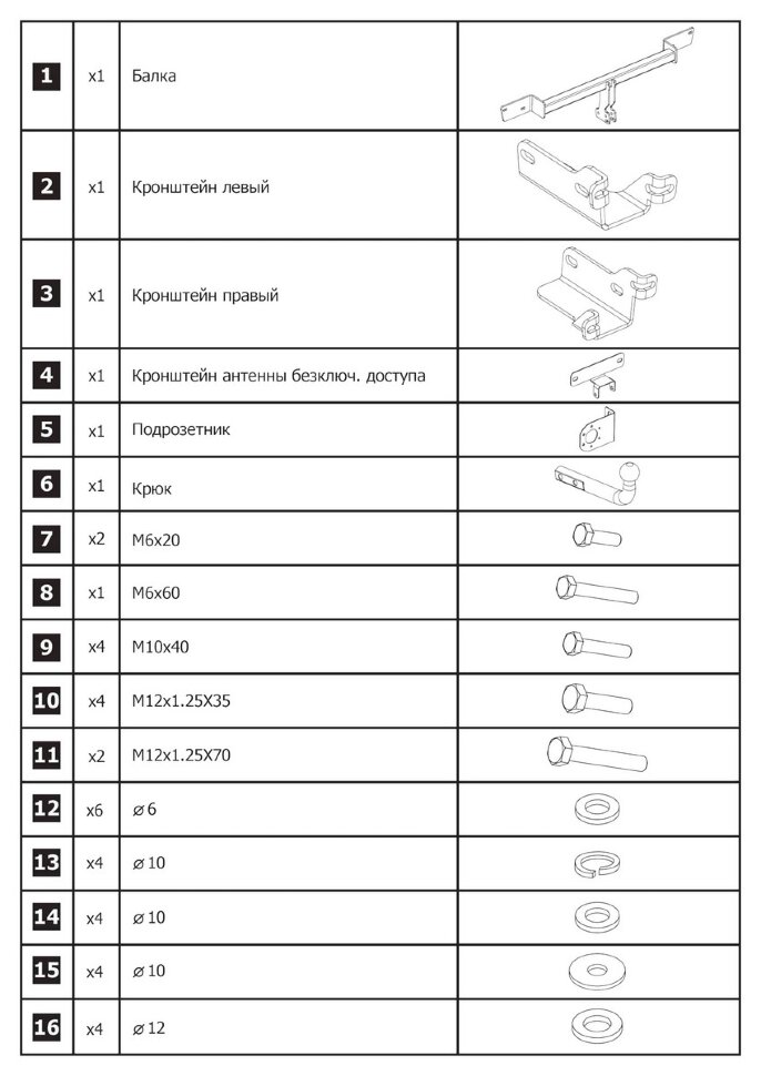 Фаркоп Kia Rio  (ТСУ) арт. F.2313.001