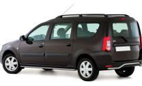 Защита заднего бампера d42 волна Rival для Lada Largus 2012-2021, нерж. сталь, R.6001.007
