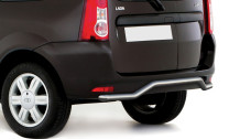 Защита заднего бампера d42 волна Rival для Lada Largus 2012-2021, нерж. сталь, R.6001.007
