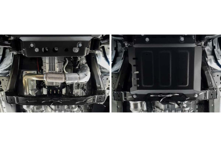 Защита КПП АвтоБроня для Sollers ST6 (V - 2.0) 2023-н.в., сталь 1.8 мм, с крепежом, штампованная, 111.09208.1