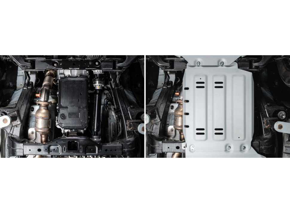 Защита КПП Rival для Tank 500 4WD АКПП (V - 3.0T) 2023-н.в., алюминий 3 мм, с крепежом, штампованная, 333.4803.1