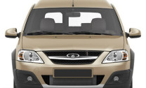 Защита переднего бампера d42 Rival для Lada Largus Cross 2014-2021, нерж. сталь, R.6005.001