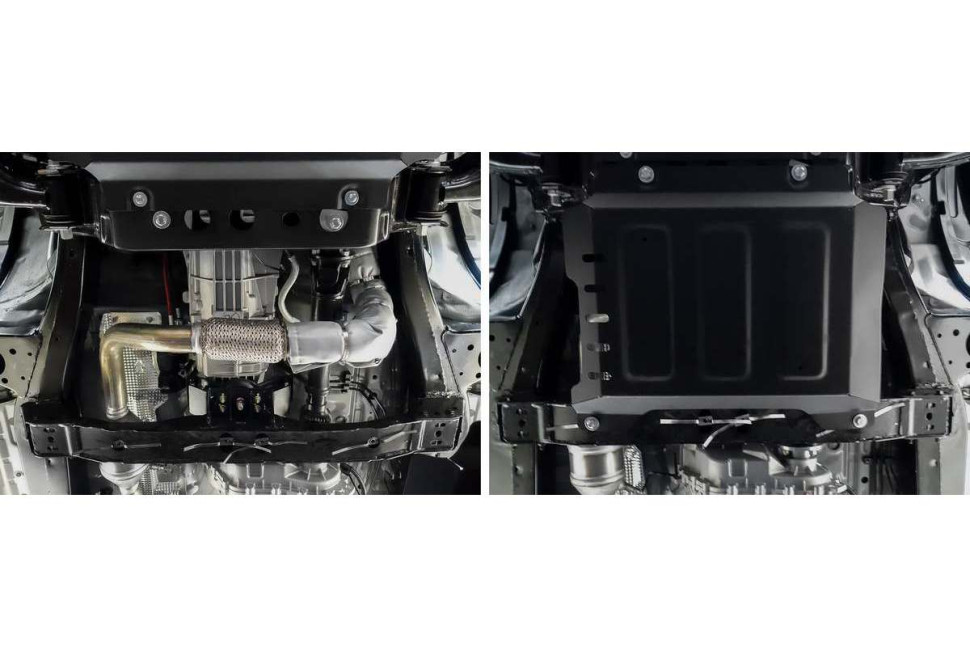 Защита КПП АвтоБроня для JAC T8 (V - 2.0) 2023-н.в., сталь 1.8 мм, с крепежом, штампованная, 111.09208.1
