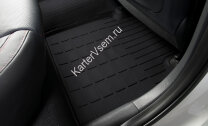 Коврики в салон автомобиля Rival для Hyundai Sonata VII LF поколение рестайлинг седан 2017-2019, литьевой полиуретан, 5 частей, 62807001