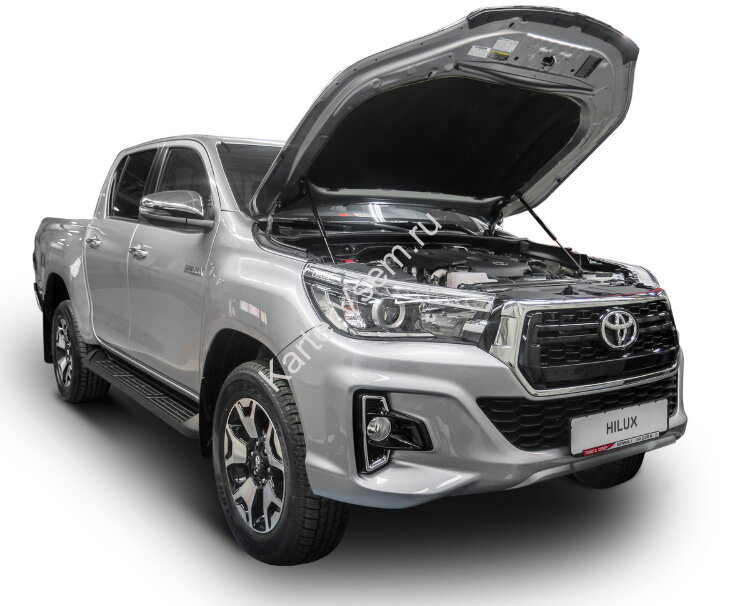 Газовые упоры капота Rival для Toyota Hilux VIII 2015-2020, 2 шт., A.ST.5710.1