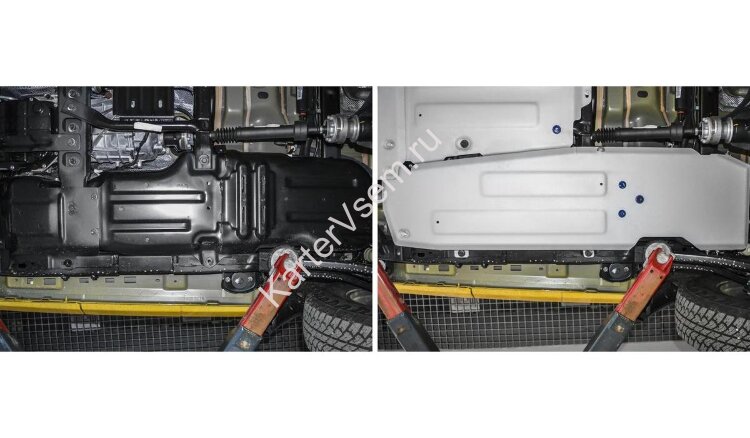 Защита топливного бака Rival для Jeep Wrangler JL 2-дв. 4WD 2017-н.в., штампованная, алюминий 4 мм, с крепежом, 333.2746.1