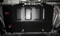 Защита топливного бака АвтоБроня для Volkswagen Taos FWD 2021-н.в., штампованная, сталь 1.8 мм, с крепежом, 111.05126.1