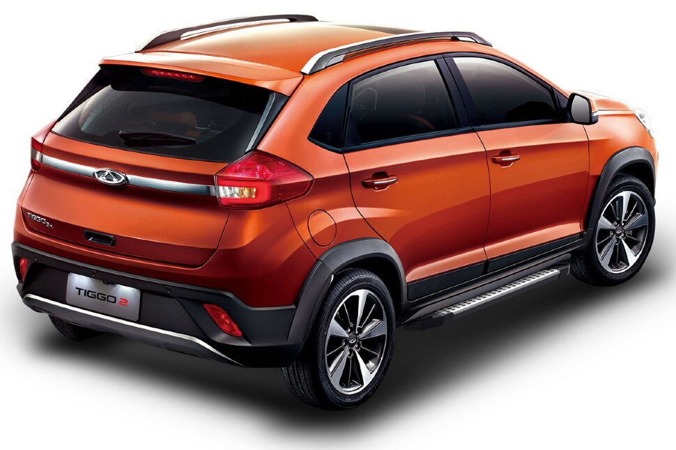Пороги площадки (подножки) "Bmw-Style круг" Rival для Chery Tiggo 2 2017-2020, 173 см, 2 шт., алюминий, D173AL.0904.1 купить недорого