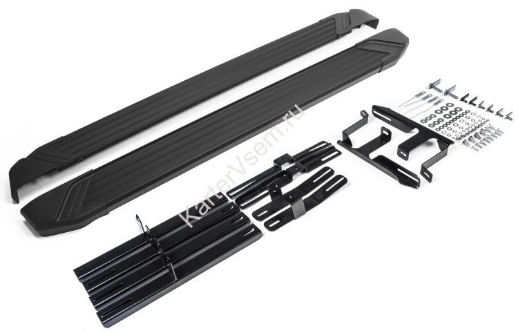 Пороги площадки (подножки) "Black" Rival для Lifan X60 2012-2016, 160 см, 2 шт., алюминий, F160ALB.3302.2 высокого качества