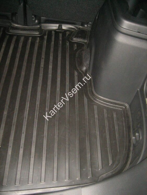 Коврик в багажник автомобиля Rival для Mitsubishi Outlander III поколение (без органайзера) 2012-2018 2018-н.в., полиуретан, 14002004