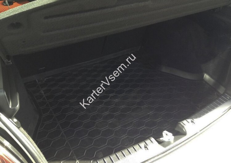 Коврик в багажник автомобиля Rival для Lada Granta I поколение рестайлинг универсал 2018-н.в., полиуретан, 16002004