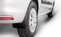 Брызговики задние Rival для Lada Largus универсал, фургон (для автомобилей с пластиковыми подкрылками) 2012-2019, термоэластопласт, 2 шт., с крепежом, 26003001