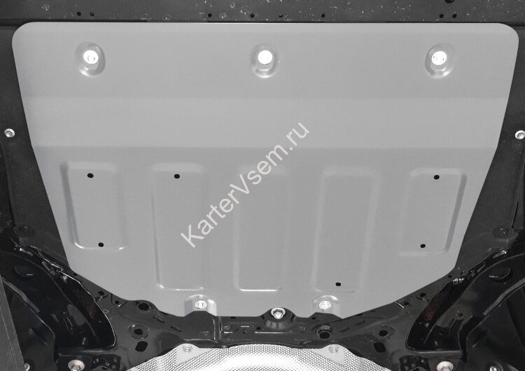 Защита картера и КПП Rival для Mazda 3 BP АКПП 2019-2020, штампованная, алюминий 3 мм, с крепежом, 333.3827.1
