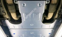 Защита КПП Rival для Porsche Panamera II 2016-н.в., штампованная, алюминий 4 мм, с крепежом, 333.4611.1