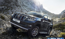 Защита переднего бампера d76 + комплект крепежа, RIVAL, Toyota Land Cruiser 150 Prado 2017-