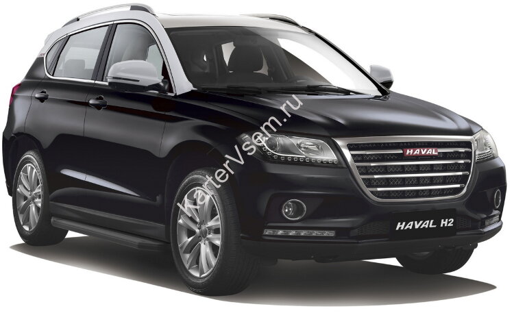 Пороги на автомобиль "Premium-Black" Rival для Haval H2 2014-2020, 173 см, 2 шт., алюминий, A173ALB.9401.1