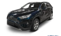 Пороги на автомобиль (подножки) "Premium-Black" Rival для Toyota RAV4 XA50 2019-н.в., 180 см, 2 шт., алюминий, A180ALB.5710.1