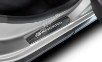 Накладки на пороги AutoMax для Renault Sandero II 2014-2018 2018-н.в., нерж. сталь, с надписью, 4 шт., AMRESAN01