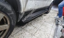 Пороги площадки (подножки) "Black-F" Rival для Volvo XC90 I 2002-2014, 193 см, 2 шт., алюминий, F193ALB.5901.1 купить недорого