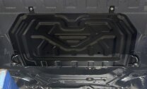 Защита картера и КПП Rival для Mitsubishi Outlander III рестайлинг 2018-н.в., сталь 1.5 мм, с крепежом, штампованная, 111.4036.1