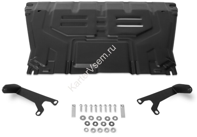 Защита картера и КПП АвтоБроня для Kia Soul III 2019-н.в., штампованная, сталь 1.5 мм, с крепежом, 111.02850.1