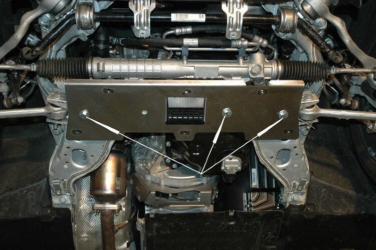 Защита картера BMW 1 Series двигатель 1,6; 1,8; 2,0  (2004-2011)  арт: 03.1883