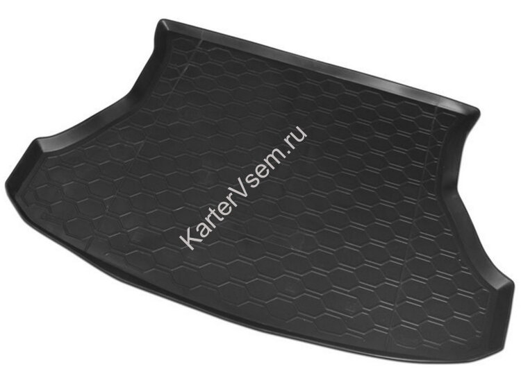 Коврик в багажник автомобиля Rival для Lada Kalina Cross универсал 2014-2018, полиуретан, 16002004