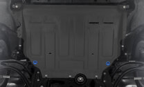 Защита картера и КПП Rival для Skoda Superb III 2015-2019, сталь 1.5 мм, с крепежом, штампованная, 111.5128.1
