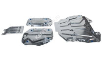 Защита картера, КПП, топливного бака и редуктора Rival для Lexus NX 250 2021-н.в., оцинкованная сталь 1.5 мм, с крепежом, штампованная, 4 части, KZZZ.9534.1