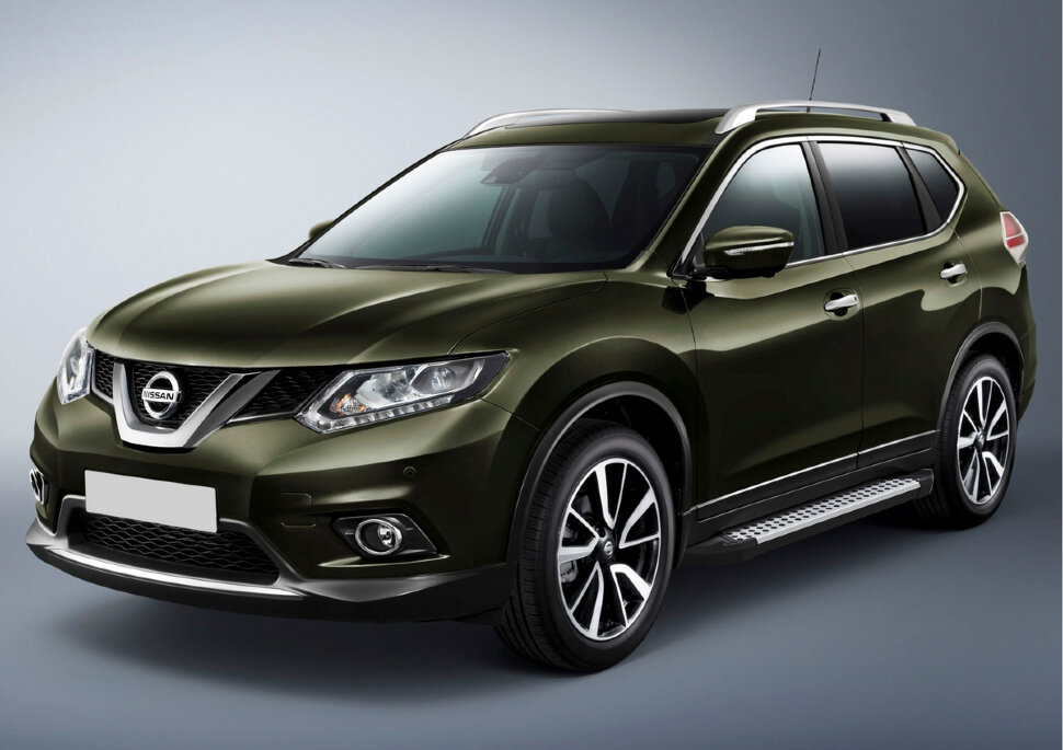 Пороги площадки (подножки) "Bmw-Style круг" Rival для Nissan Qashqai I 2006-2014, 173 см, 2 шт., алюминий, D173AL.4104.5 купить недорого