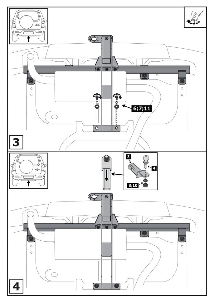 Фаркоп разборный Berg Lada Chevrolet Niva арт. F.6016.004