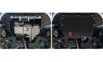Защита картера и КПП АвтоБроня для Omoda S5 CVT FWD (V - 1.5) 2023-н.в., сталь 1.5 мм, с крепежом, штампованная, 111.00933.1