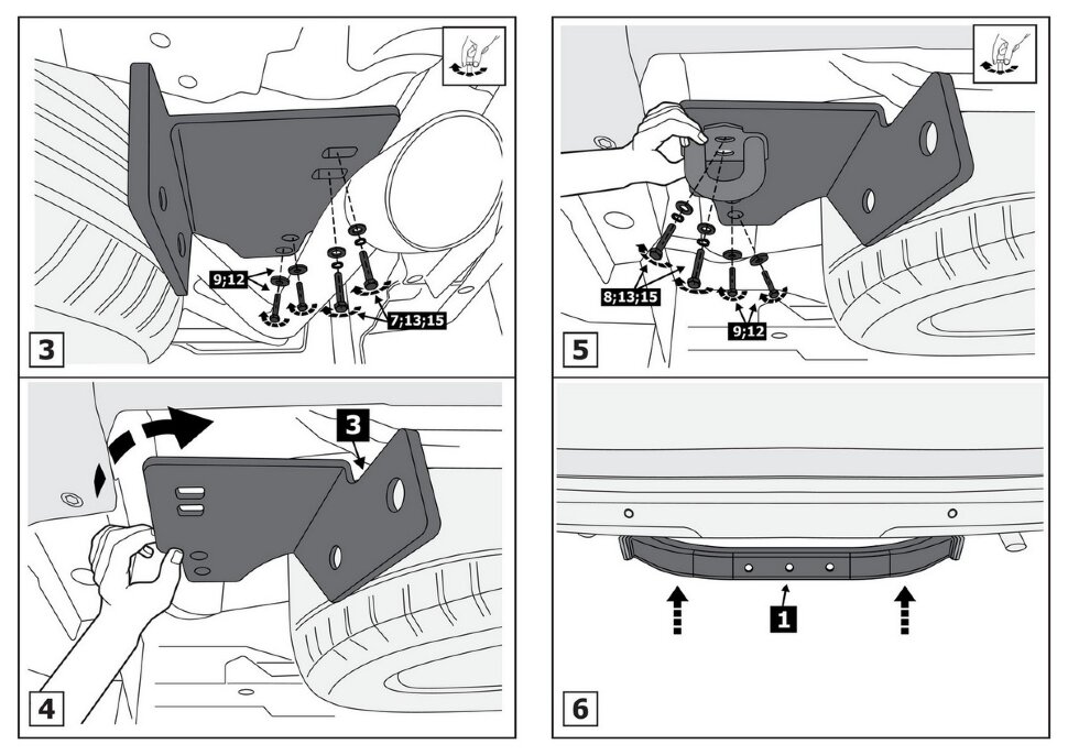 Фаркоп Toyota Land Cruiser Prado шар F (ТСУ) арт. F.5704.002