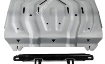 Защита радиатора Rival для Mitsubishi Pajero Sport III 2016-2021 2021-н.в., штампованная, алюминий 4 мм, с крепежом, 333.4046.2