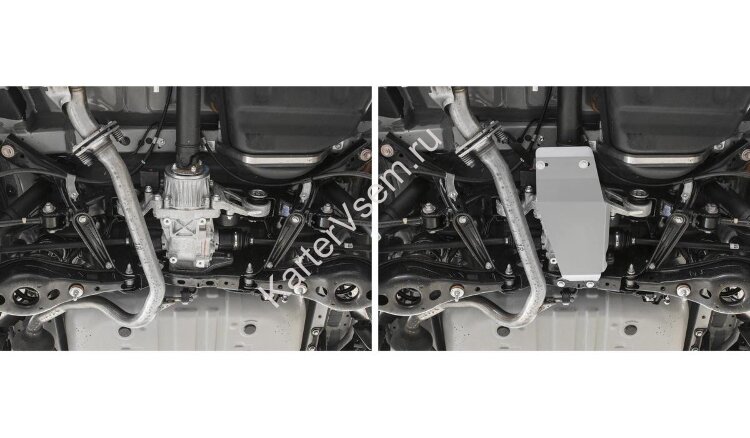 Защита редуктора Rival для Toyota RAV4 CA40 4WD 2012-2019, алюминий 3 мм, с крепежом, 333.3216.1