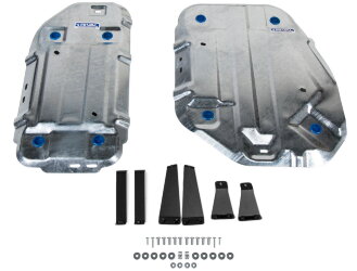 Защита топливного бака Rival для Lexus NX 250 2021-н.в., оцинкованная сталь 1.5 мм, с крепежом, штампованная, 2 части, ZZZ.9535.1