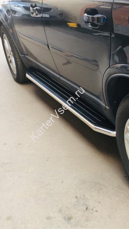 Пороги на автомобиль "Premium" Rival для Chery Tiggo 3 2017-2020, 160 см, 2 шт., алюминий, A160ALP.0903.1