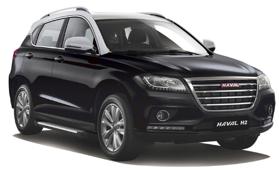 Пороги площадки (подножки) "Bmw-Style круг" Rival для Haval H2 2014-2020, 173 см, 2 шт., алюминий, D173AL.9401.1 купить недорого