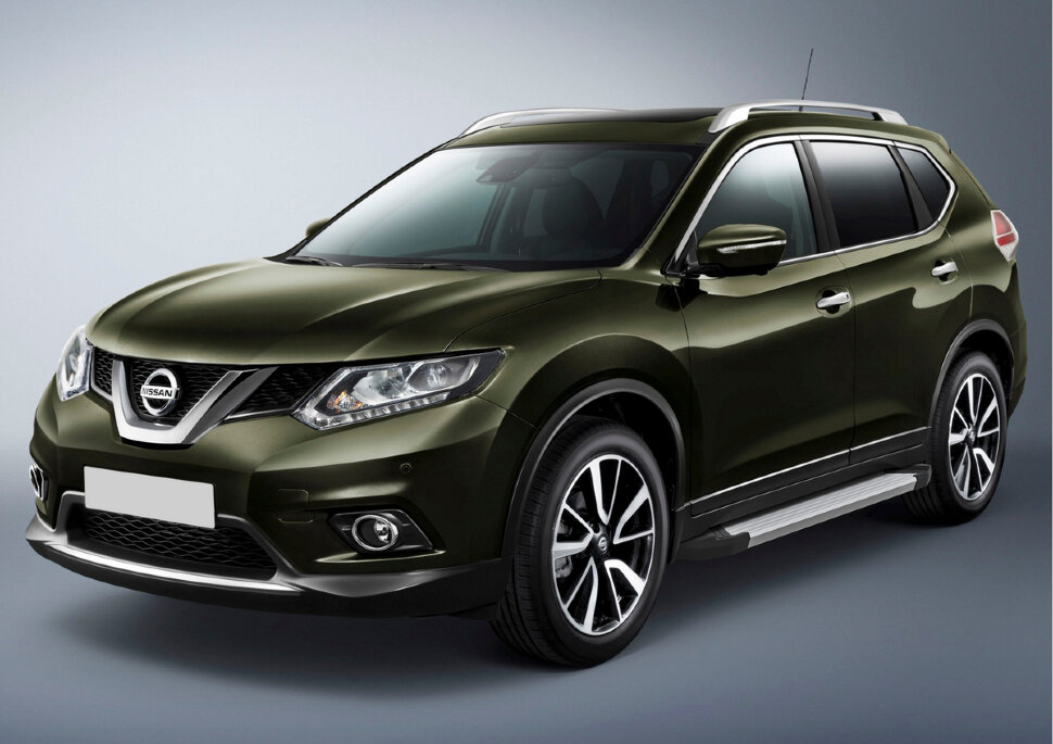 Пороги площадки (подножки) "Silver" Rival для Nissan Qashqai I 2006-2014, 173 см, 2 шт., алюминий, F173AL.4104.5 купить недорого